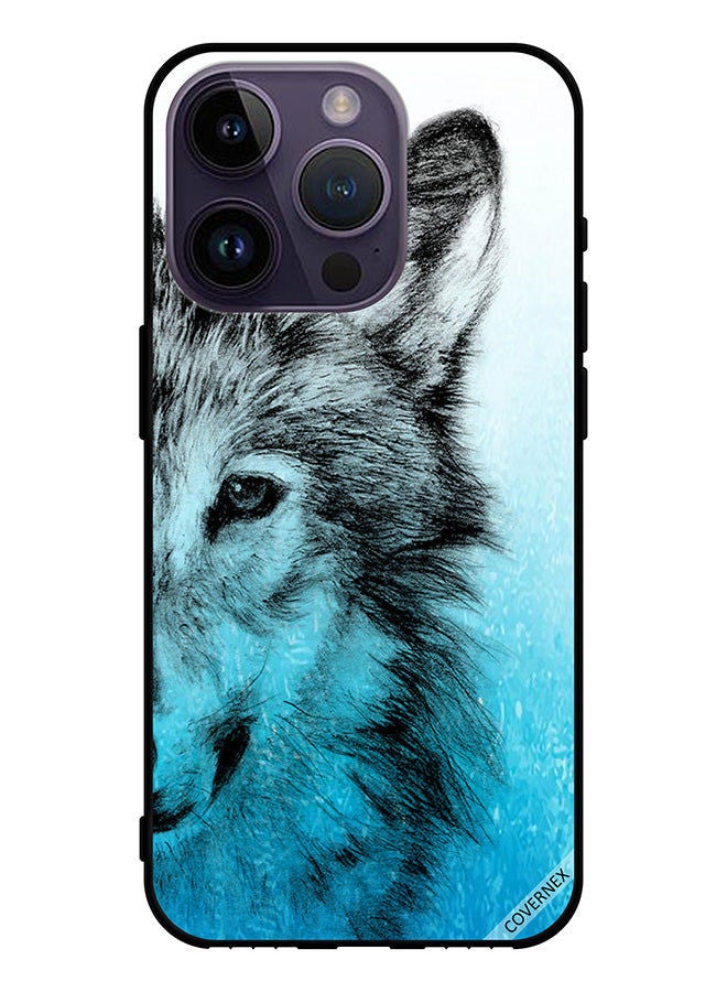 Covernex Protective Case Cover For Apple iPhone 14 Pro Half Wolf Face - Image 1