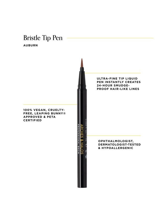 Arches & Halos Bristle Tip Pen - Full, Bold, More Defined Brows - Long-lasting, Smudge Proof, Pigmented Color - Vegan and Cruelty Free Makeup - Auburn - 0.02 fl oz - Image 2