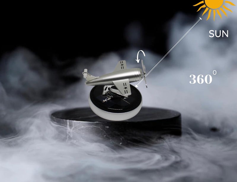 YOURKARTS.COM Airplane Car Perfume with Rotating Propeller | Dashboard Air Freshener | Long-Lasting Aromatherapy Diffuser | Metal Aircraft Design - Image 5