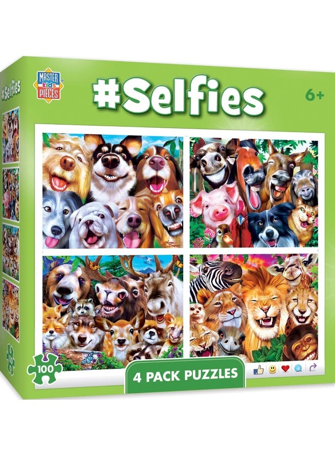 MasterPieces â€“ Jigsaw Puzzle Set for Kids 6+ Years, 4-Pack of 100 Pieces, Educational and Fun Game, Silly Animals Collection, Gift Idea for Children, 8" x 10" - Image 3