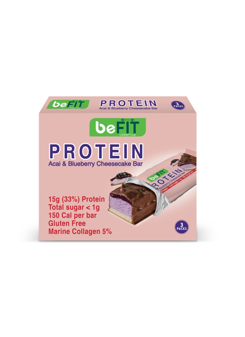 BeFit Protein Acai & Blueberry Cheesecake Cake Bar - Image 1