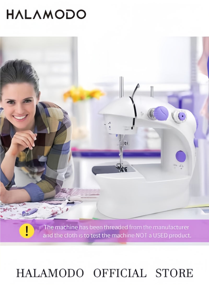 Halamodo Mini Sewing Machine for Beginners, Easy Automatic Sewing Machine, Household Electric Portable Sewing Tool with Sewing Kit, Small, for All Age, Kids or Adults - Image 5