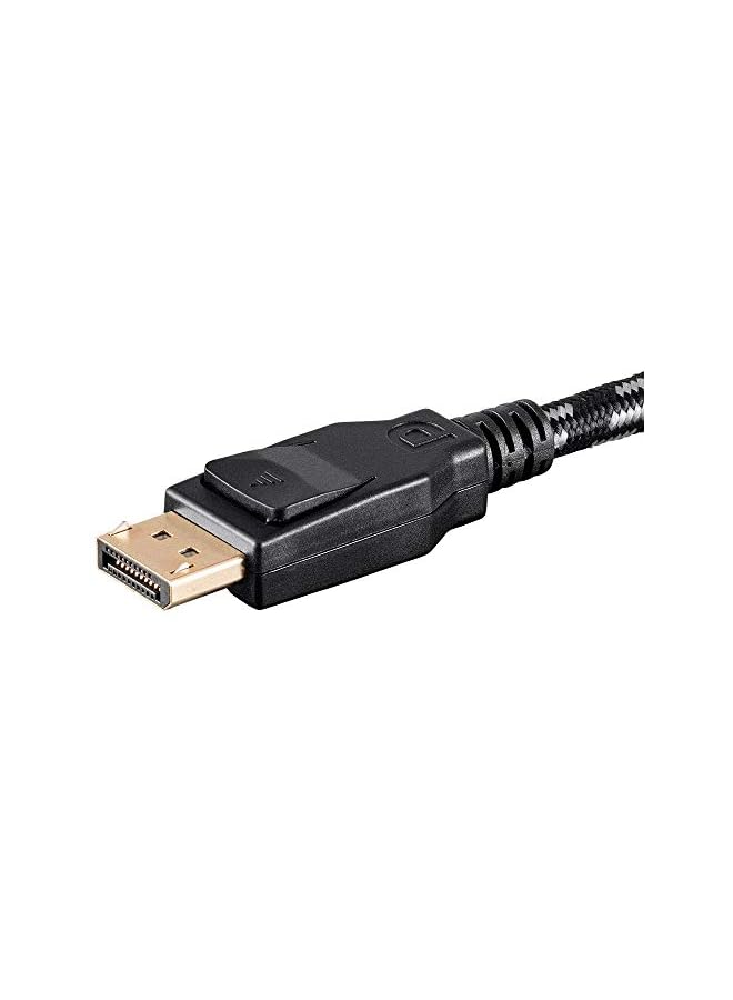 Monoprice كابل ديلابورت مضفر 1.4 بطول 10 أقدام رمادي يدعم 8K لتصميم الرسوميات وأسقف التلفاز وألعاب الكمبيوتر - Image 3