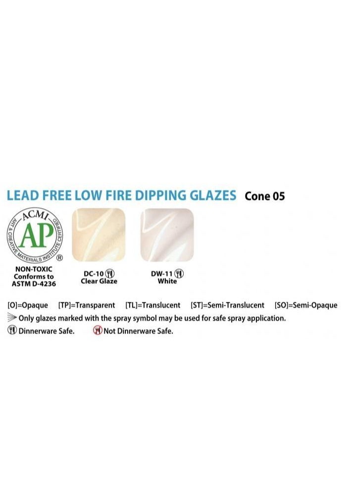 Amaco - Amaco DC-10 Low-Fire Dipping Clear (Liquid) 1 Gallon - Image 1