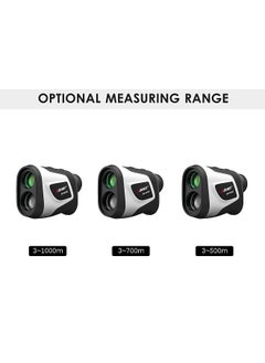 3~1000M High Precision Laser Distance Meter 6X Magnification Outdoor Digital Golf Telescope Laser Ruler Handheld Golf Rangefinder with Golf Trajectory Compensation Flag Pole Lock Function