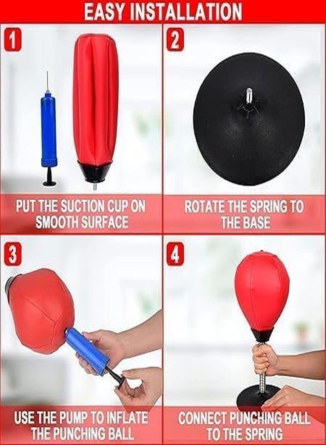 Swabs® Stress Buster with Suction Cup for Office Table and Counters,Heavy Duty Stress Relief Ball, Desk Boxing Punch Ball, Funny Toys for Kids Punching Bag Desktop Punching Bag - Image 2