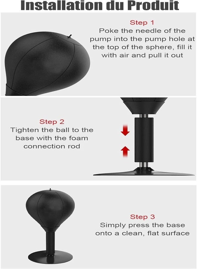 Swabs® Stress Buster with Suction Cup for Office Table and Counters,Heavy Duty Stress Relief Ball, Desk Boxing Punch Ball, Funny Toys for Kids Punching Bag Desktop Punching Bag - Image 3