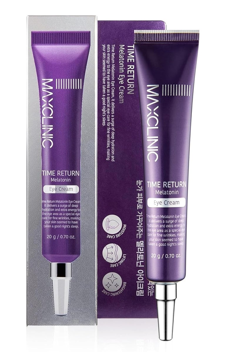 Time Return Melatonin Eye Cream for Dark Circles  Fine Lines  Clarifying Eye Cream for Bags Under Eyes  Firming Eye Cream for Fine Lines Moisturizing Eye Cream for Eye Care 070 oz