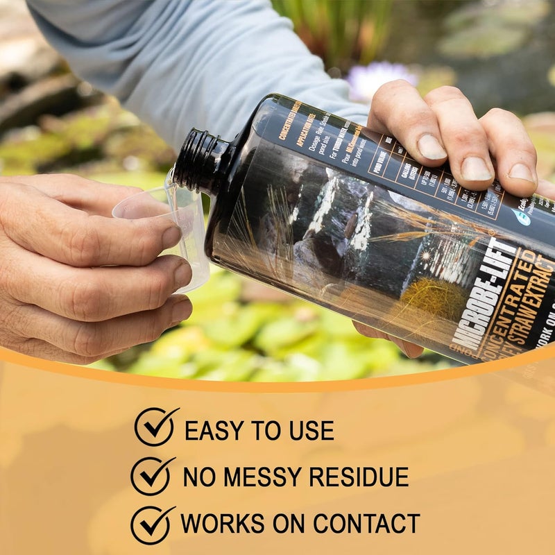 Microbe Lift MICROBE-LIFT 32-Ounce Concentrated Barley Straw Extract for Pond Care - Image 4