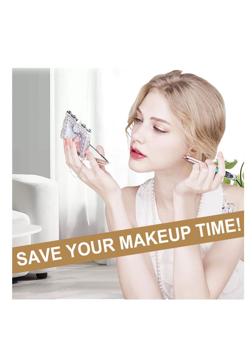 SYOSI Cream Shimmer Eyeshadow Stick, Rotatable Glitter Eyeshadow Pencil Crayon, Smooth Eye Brightener Stick, Long Lasting & Waterproof Eyeshadow Highlighter Stick with Soft Brush for Eye Makeup - Image 4