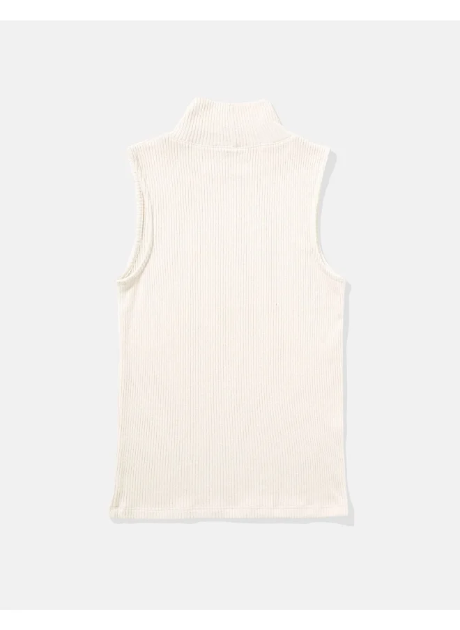 امريكان ايجل AE Ribbed Mock Neck Tank Top
