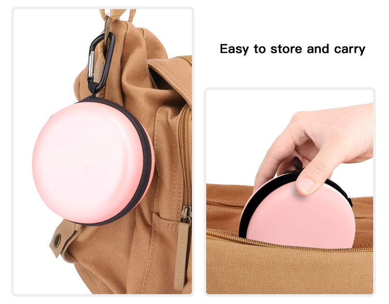 MoKo Storage Box Compatible with Apple Watch Series 11/10/9/8/7/6/5/4/3/2/1/SE3/SE2/SE, Portable Protective Travel Bag Fit iWatch 38mm 40mm 41mm 42mm 44mm 45mm 46mm Airpods Pro/3/2/1, Rose Gold - Image 5