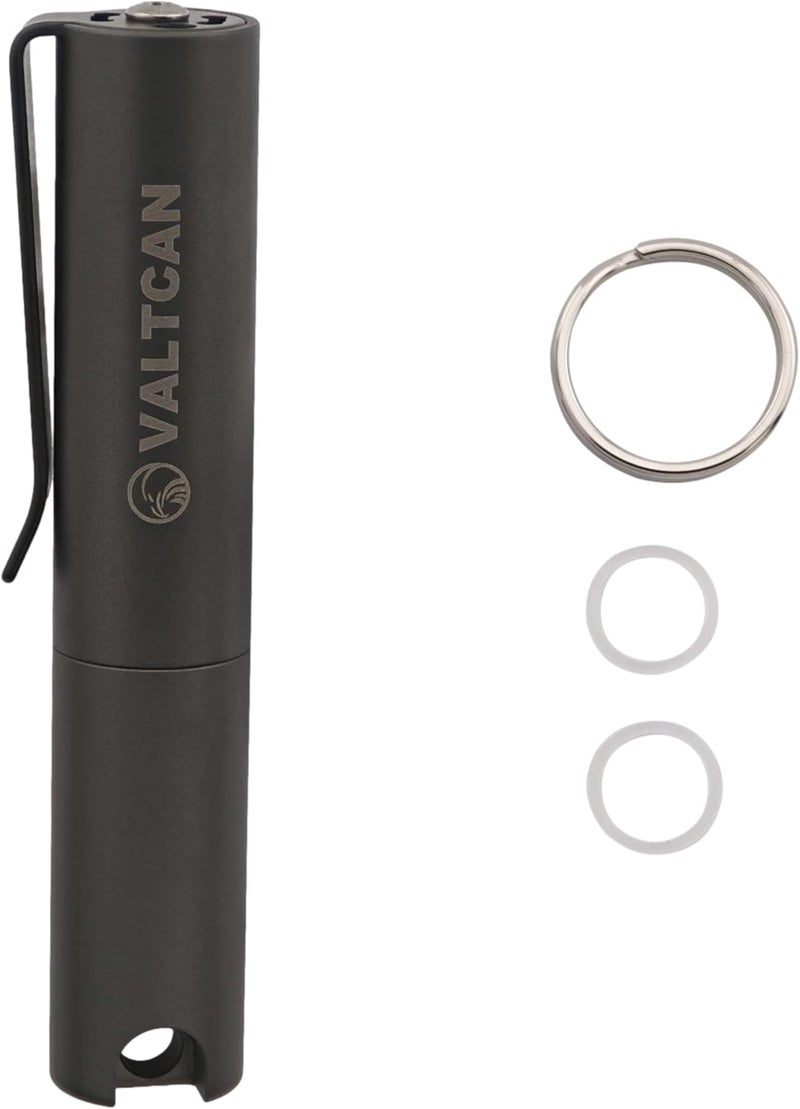 Valtcan Toothpick Holder Titanium Salt Dispenser Canister Keychain Pocket Valt_E3 Portable Design for Travel EDC Ultra Lightweight Reusable Compact & Convenient On-the-Go Metal Case - Image 4