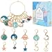 SUNNYCLUE 1 Box 20Pcs Stitch Markers Crochet Stitch Marker Cute Planet Moon Star Enamel Charms Clip On Removable Lobster Clasp Zipper Pull Charm Locking Knitting Markers for Weaving Sewing Quilting - Image 2