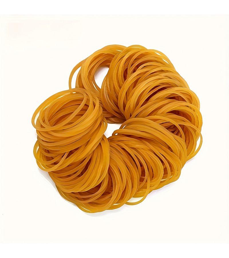 50g Yellow Rubber Bands Multi Purpose Non Slip Hair Ties Durable Elastic Office Supplies - Image 1