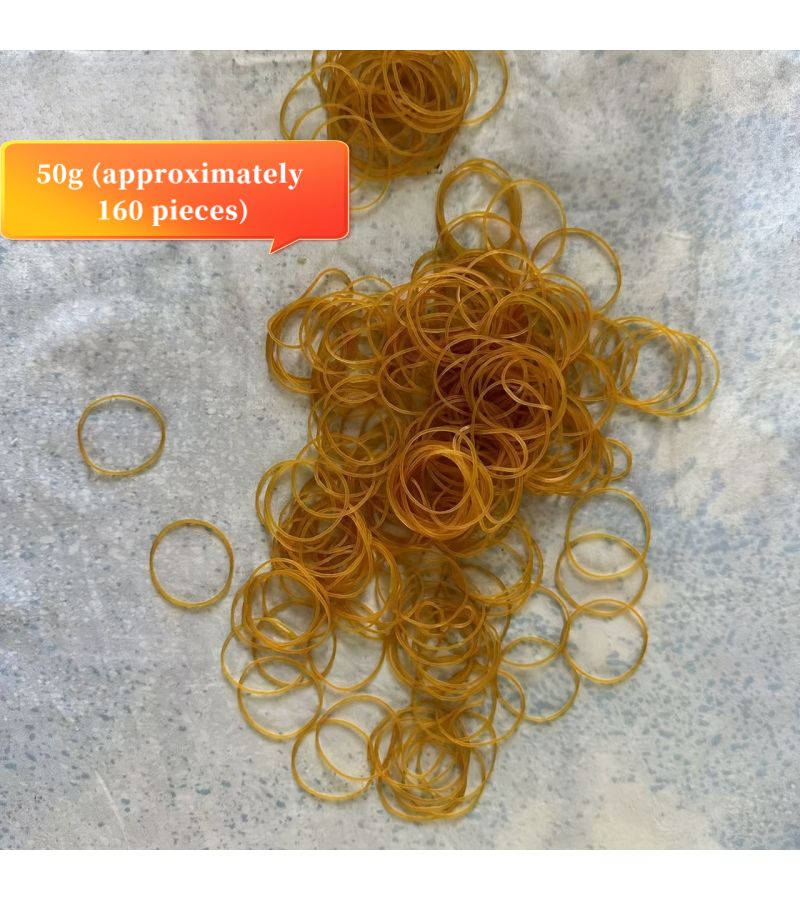 50g Yellow Rubber Bands Multi Purpose Non Slip Hair Ties Durable Elastic Office Supplies - Image 2