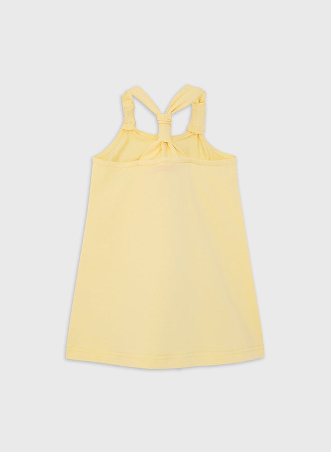 كوكا ملابس أطفال فستان أصفر بلا أكمام للبنات - Image 2