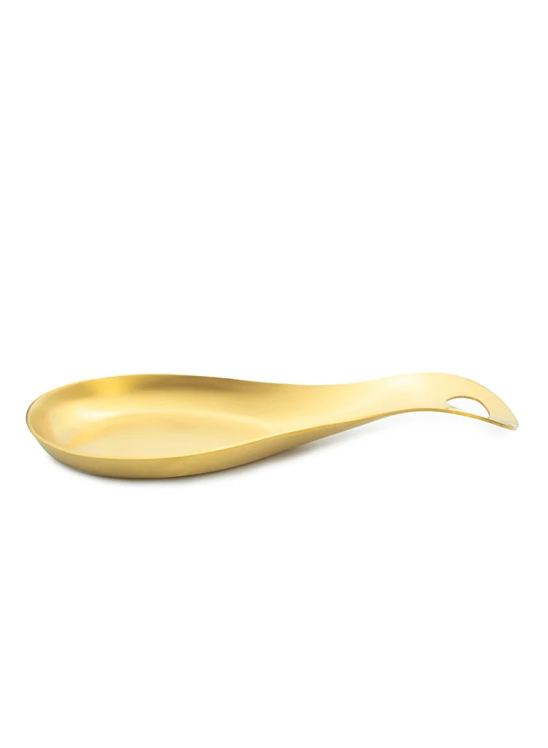 Cuisine Art Cuisine Art Stainless Steel Spoon Rest – Shiny Gold Kitchen Essential