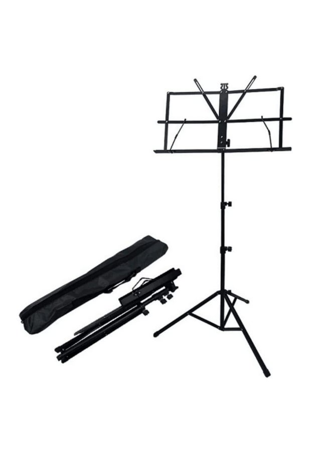 Folding Music Sheet Stand Aluminum Alloy Tripod Music Stands Holder Height Adjustable with Carrying Bag for Musical Instrument - Image 1