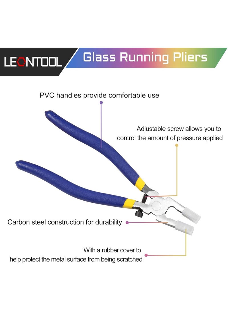 GGOOT Key Fob Hardware Pliers Tool 32 Pcs 0.8 inches Keychain Fob Hardware Kit 8 inches Key Fob Glass Running Plier with Rubber Cover for Wrist Strap Key Chain Lanyard Clasp Hardware - Image 2