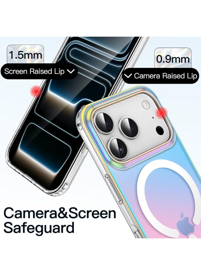 JETech Iridescent Case for iPhone 17 Pro 6.3-Inch Compatible with MagSafe, Cute Unique and Aesthetic Design, Colorful Fluorescent Translucent Back Shockproof Phone Cover (Iridescent) - Image 5