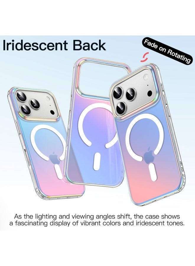 JETech Iridescent Case for iPhone 17 Pro 6.3-Inch Compatible with MagSafe, Cute Unique and Aesthetic Design, Colorful Fluorescent Translucent Back Shockproof Phone Cover (Iridescent) - Image 3