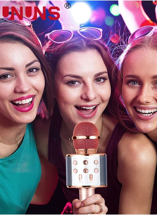 UNUNS - Wireless Bluetooth Microphone,Portable Handheld Mic Speaker For All Smartphones,Gifts For Girls Kids Adults All Age - Image 1