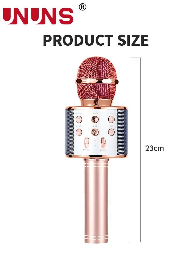 UNUNS - Wireless Bluetooth Microphone,Portable Handheld Mic Speaker For All Smartphones,Gifts For Girls Kids Adults All Age - Image 1