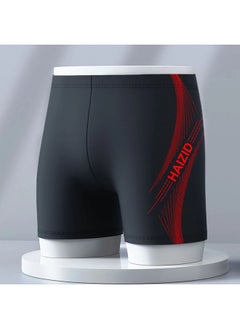 Generic Simple Printed Men's Swimming Trunks Plus Size Soft And Comfortable Lining Adult Hot Spring Boxer Swimming Trunks Wholesale-Color:Red Color-Size:XXL (recommended 70.00 Kg-80.00 Kg  - Image 1