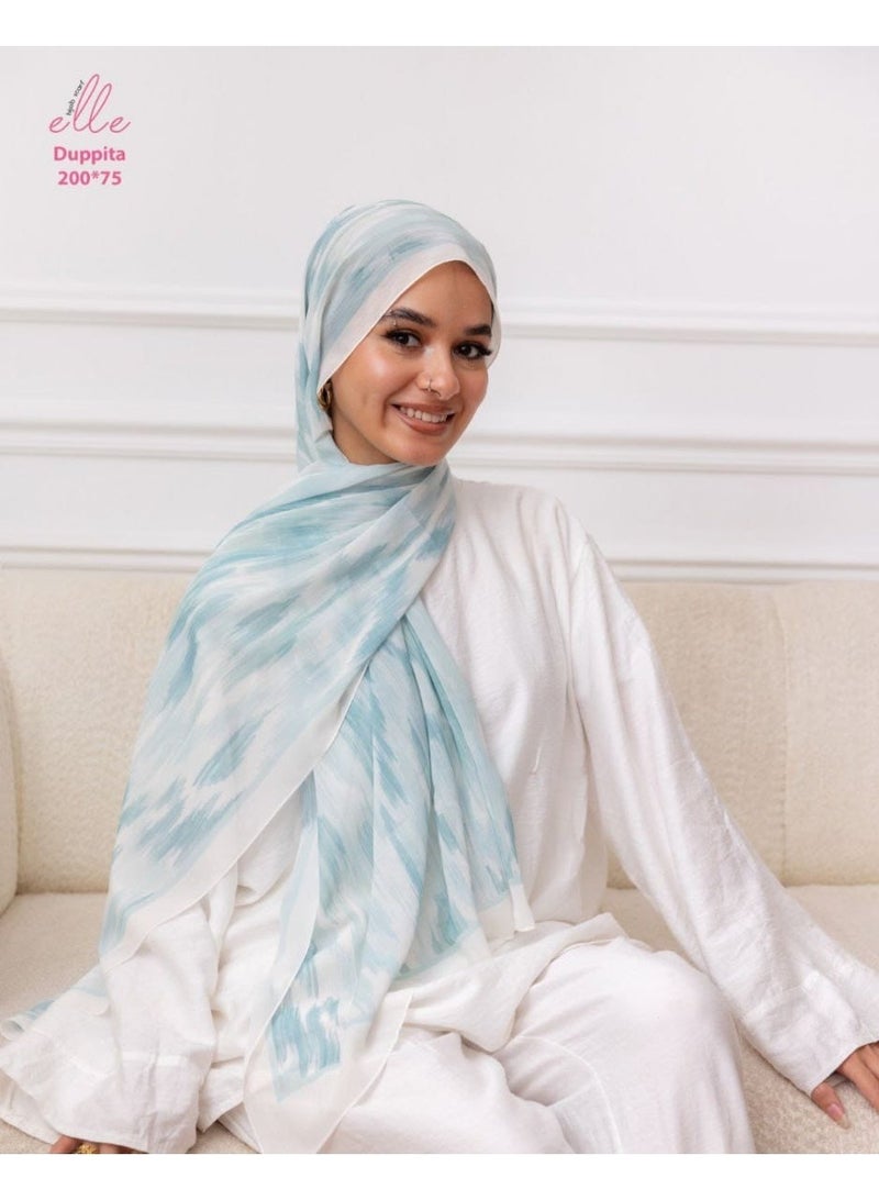 طرحة وشاح حجاب إسلامي دوبتا  فاخر للنساء – طرحة فخمة وانيقة للمناسبات والاستخدام اليومي -  مقاس (200 سم × 75 سم)