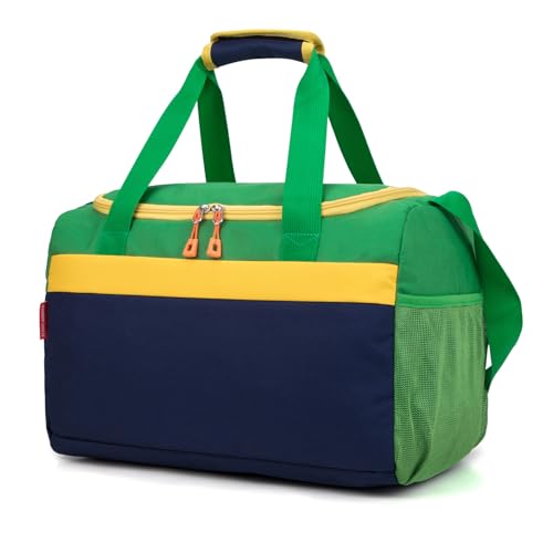 HawLander Small Duffle Bag for Kids Boys or Girls Gym Bag for Sports TravelDark Blue Green - Image 1