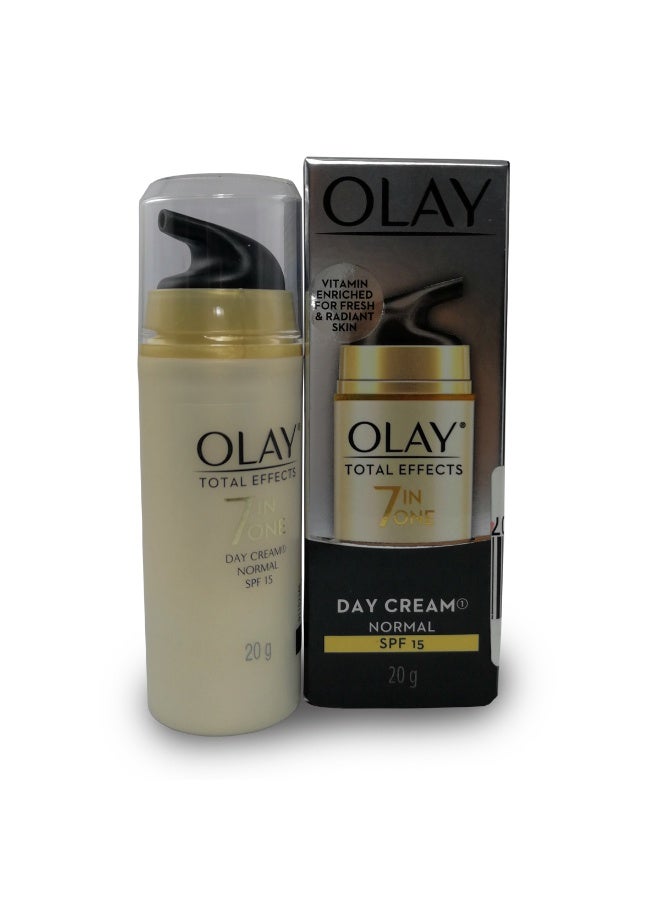 كريم توتال إفيكتس 7 في 1 للنهار العادي بعامل حماية من الشمس 15 يقلل من الخطوط الدقيقة والتجاعيد 20 جرام