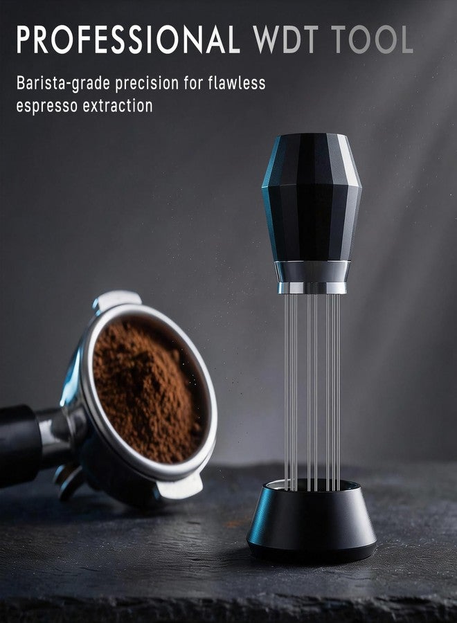 Dioomod WDT Espresso Distribution Tool Espresso Stirrer Tools for Barista, 0.35mm 8 Needles Espresso Coffee Stirrer with Extra 4 Replaceable Needles, Aluminum Alloy Handle with Stand (Black) - Image 3