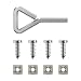 Rightcar Solutions License Plate Screws Stainless Steel License Plate Fasteners for License Plates RattleProof Security Screws with Hex Key AntiTheft Screws Silver - Image 2