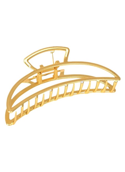 Just Peachy Women?s Gold-Toned Claw Clip - Stylish & Elegant Hair Accessory | Strong Grip & Non-Slip Design | Perfect for Thick, Curly, or Straight Hair | Ideal for Everyday Wear & Special Occasions