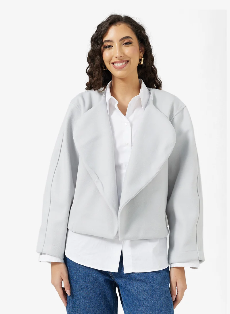 Ginger Suede Lapel Collar Coat