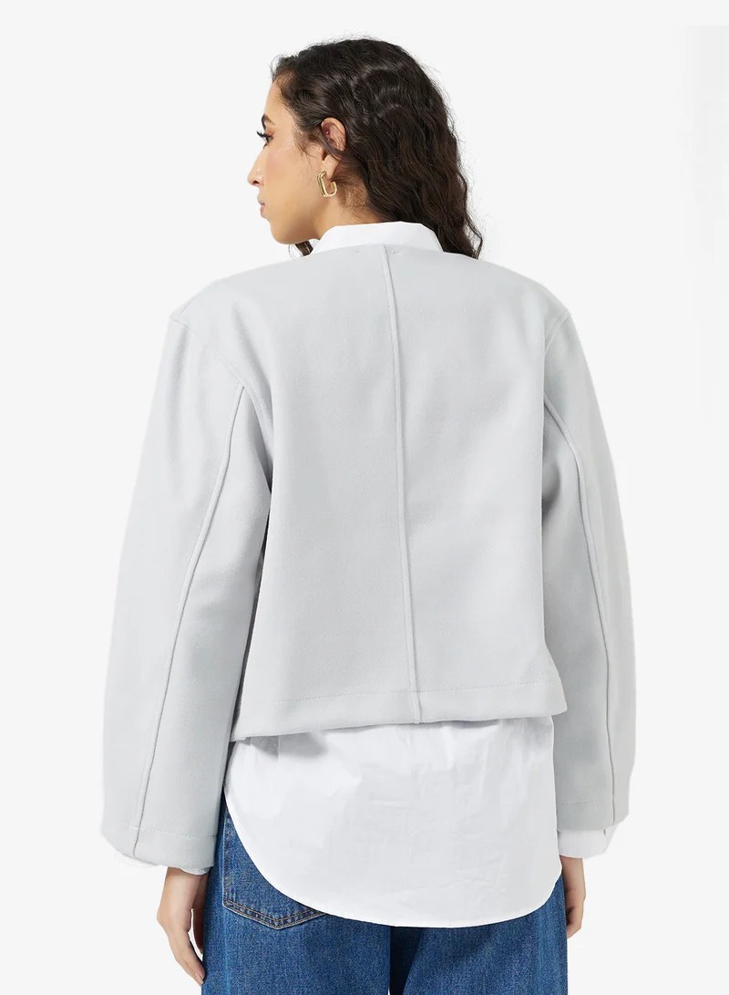 Ginger Suede Lapel Collar Coat