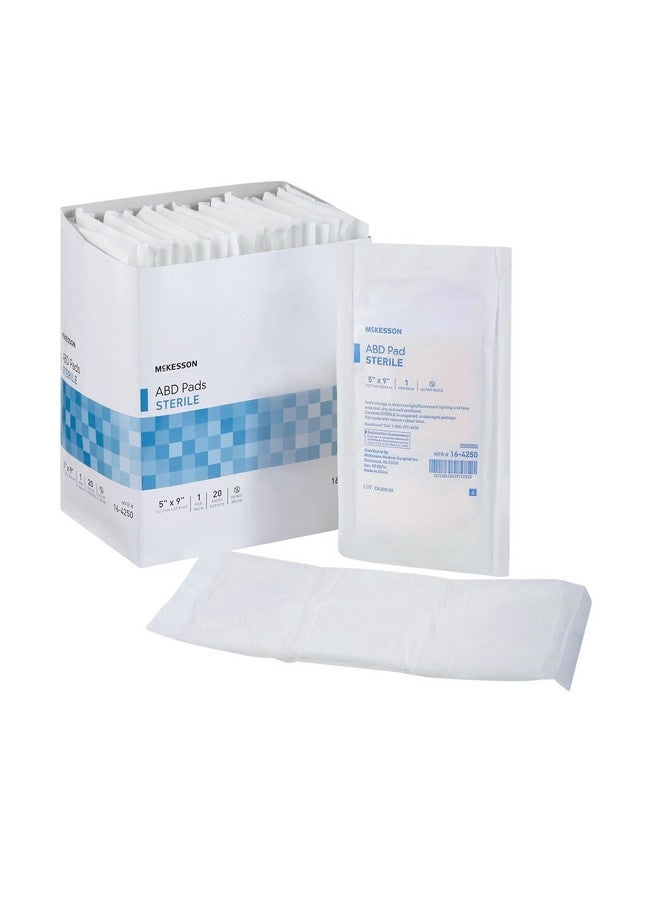 McKesson Abdominal Pads, Sterile, Nonwoven Cellulose, 5 in x 9 in, 20 Count, 1 Pack - Image 1