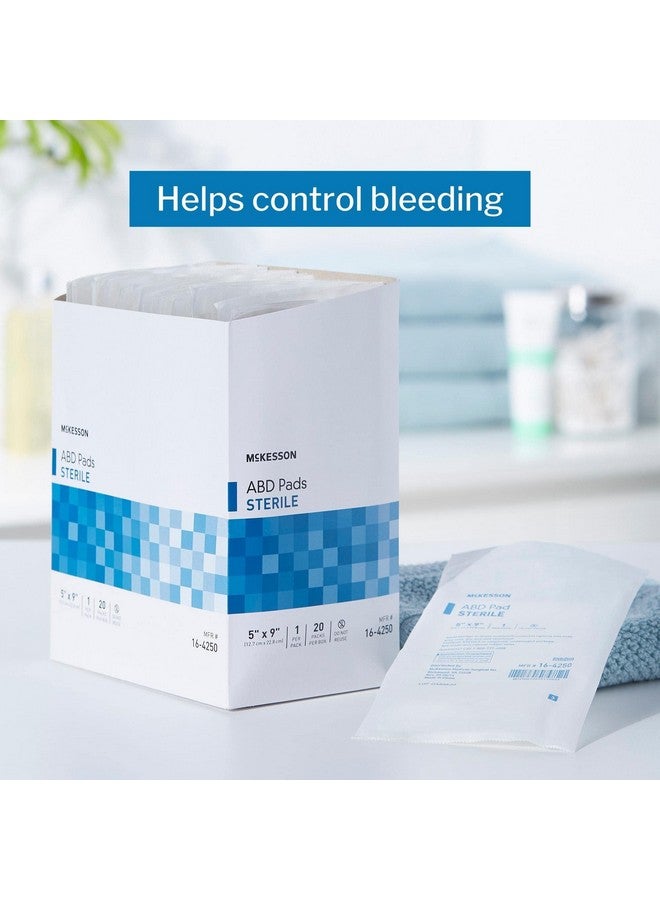 McKesson Abdominal Pads, Sterile, Nonwoven Cellulose, 5 in x 9 in, 20 Count, 1 Pack - Image 2