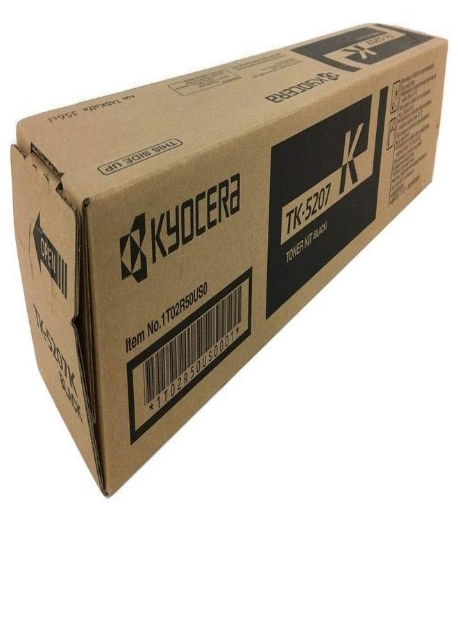 Kyocera 1T02R50US0 Model TK-5207K Black Toner Cartridge For use with Kyocera TASKalfa 356ci and CS-356ci A4 Color Multifunctional Printers, Up to 18000 Pages Yield at 5% Average Coverage