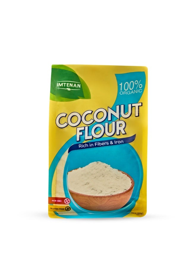 Imtenan Organic Coconut Flour 100% - 400 g - Image 2