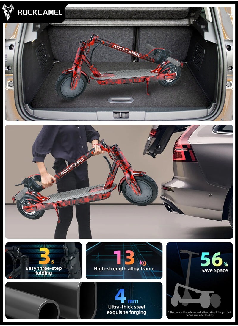 ROCKCAMEL - High-Performance Electric Kick Scooter with 350W Motor Speed of 25 km/h 8.5" Tires 25km Long Range Dual Brakes Commuting Scooter for Adults and Teens LCD with Smart APP Connectivity - Image 1