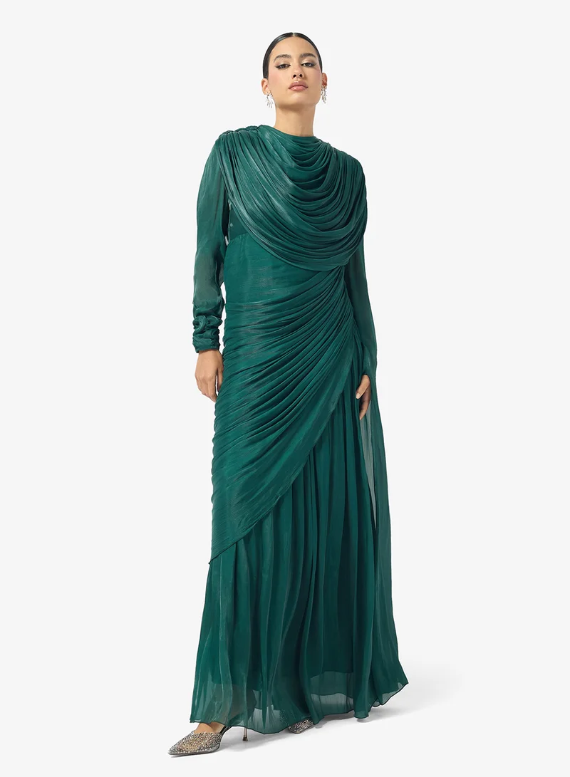 Mock Neck Maxi Dress