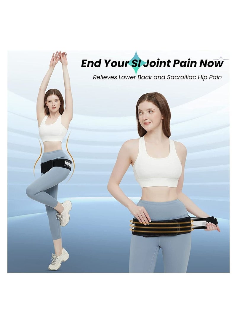 Y&D Sacroiliac SI Joint Hip Belt for Women, Braces Pain, Lower Back Support Brace, Pelvic Belt, Trochanter Adjustable Sciatica Lumbar Pain Relief(Size:110 * 9cm)) - Image 4