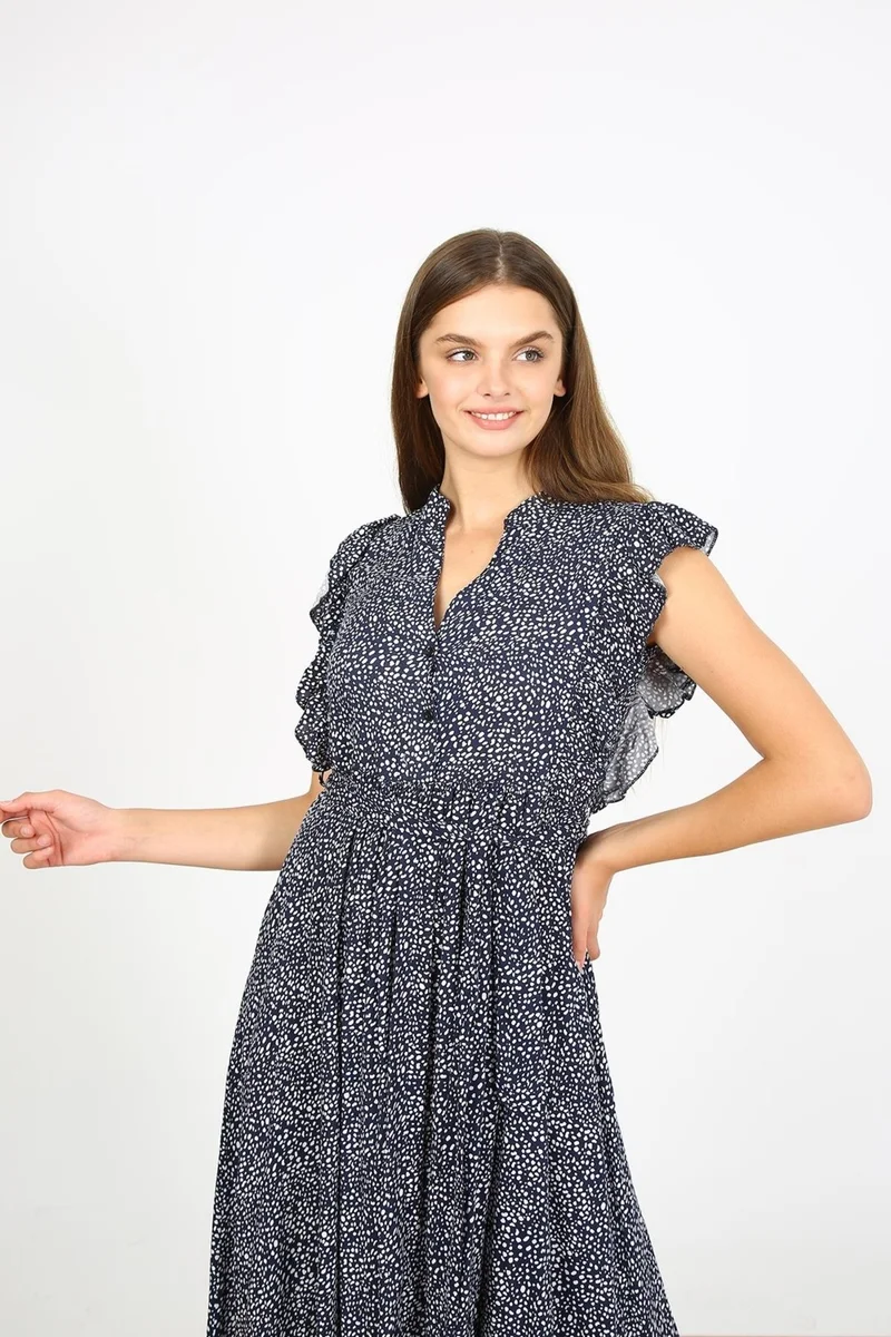 الكسندر جاردي Floral Ruffle Midi Dress