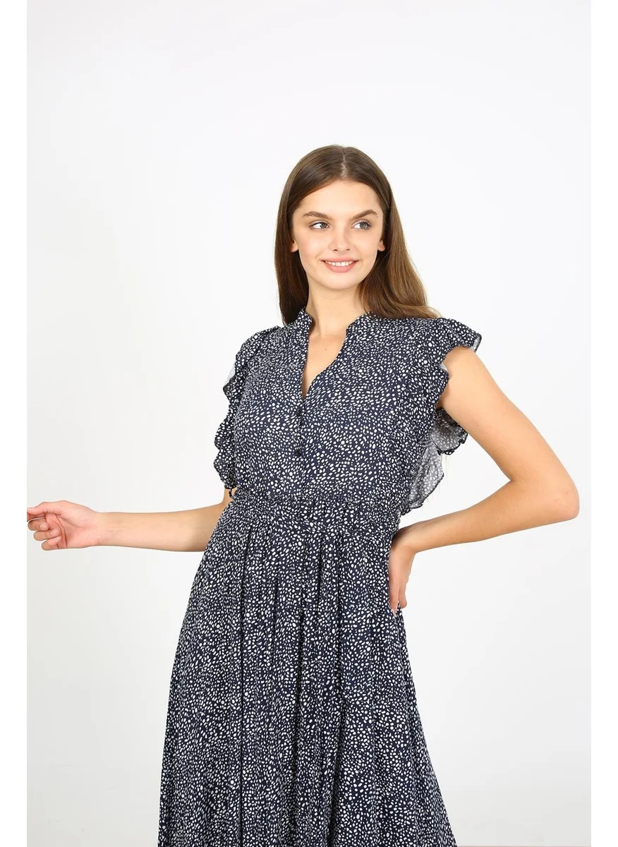 Alexander Gardi Ruffle Detail Buttoned Dress (B21-486 00)