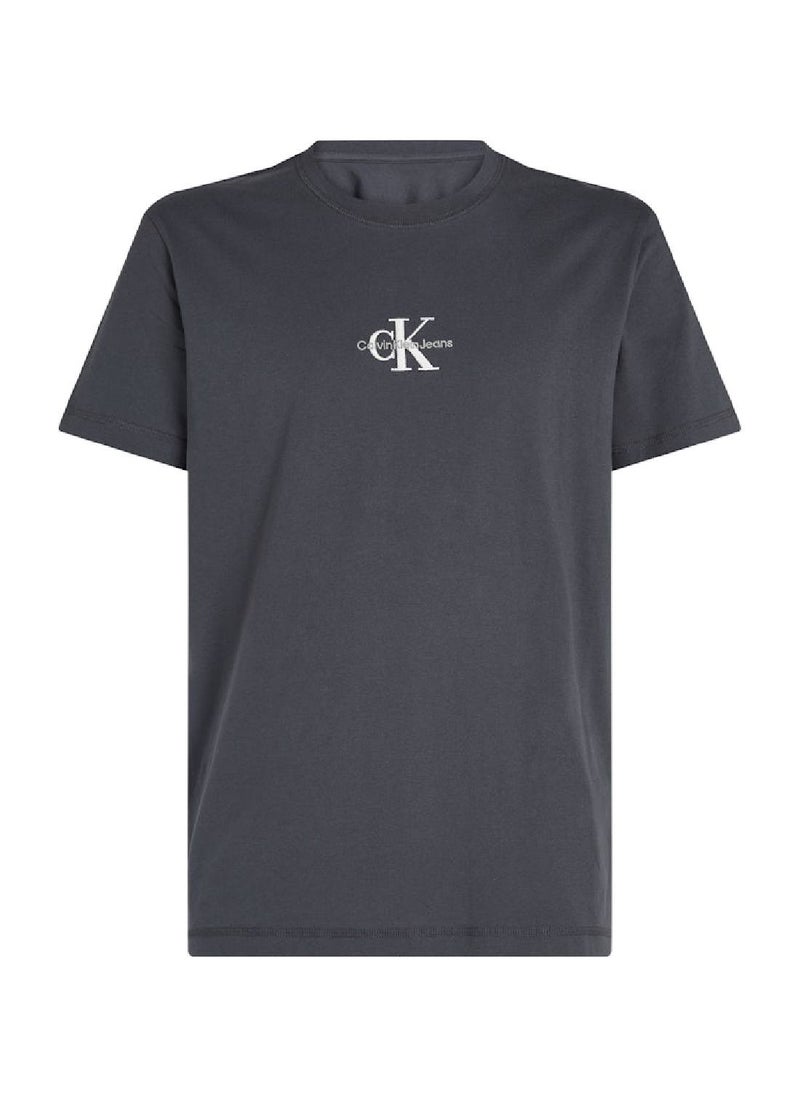 Calvin Klein Jeans Men's Monogram T-Shirt - Cotton, Grey  - Image 5