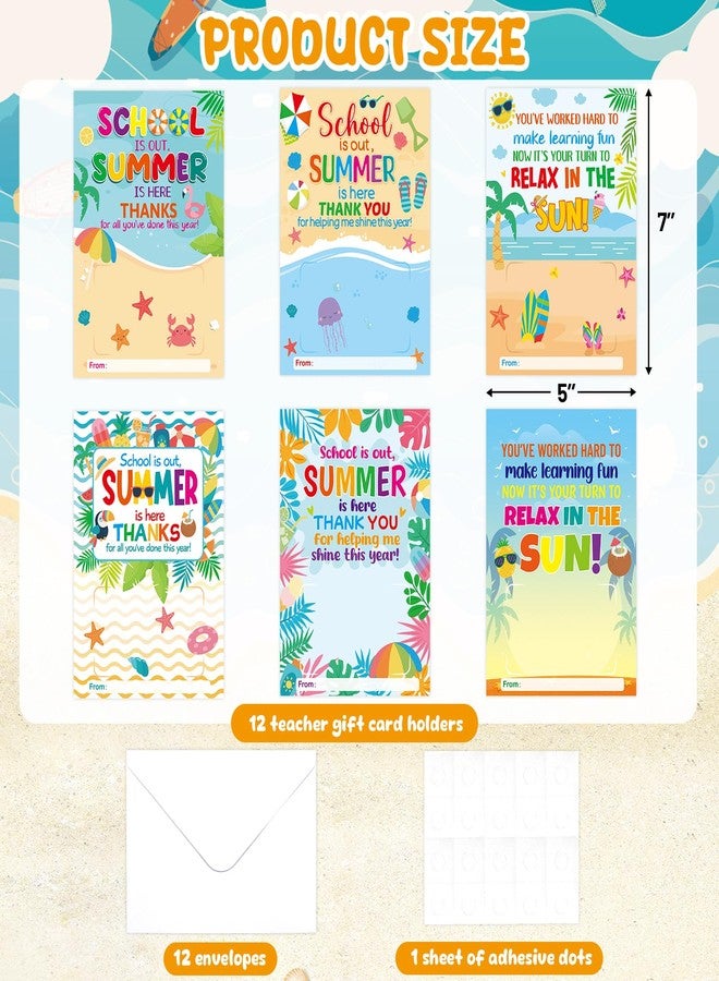 Fancy Land 12 Pcs Teacher Appreciation Gift Card Holders Teacher Appreciation Gifts in Bulk for End of School Year Graduation - Image 2
