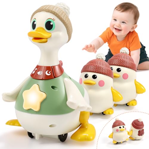 LUDILO Infant Baby Toys 612 Months Musical Crawling Duck Toy Must Have 6 7 8 9 10 12 18 Month Old Baby Toy 61218 Month Newborn Tummy Time Toys for 1 Year Old Boy Girl Gifts Stocking Stuffers - Image 1