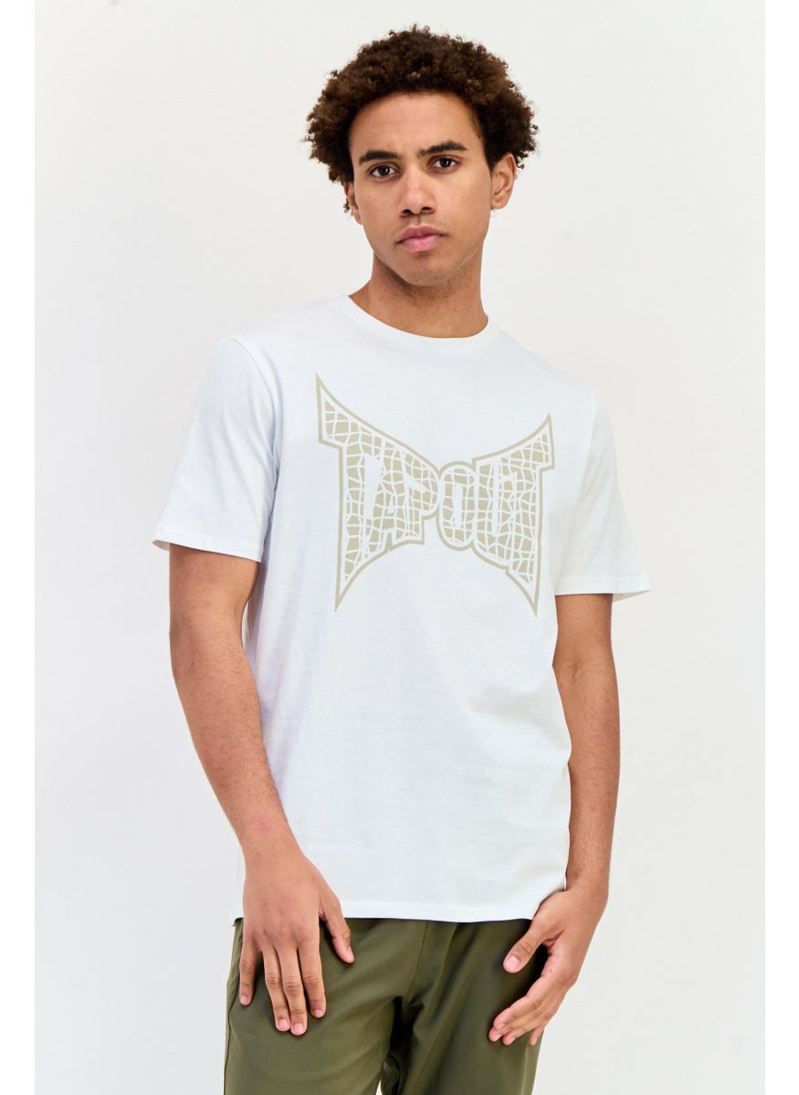 TapouT Men Sportswear Fit Short Sleeve Outdoor T-Shirt, White  - Image 1